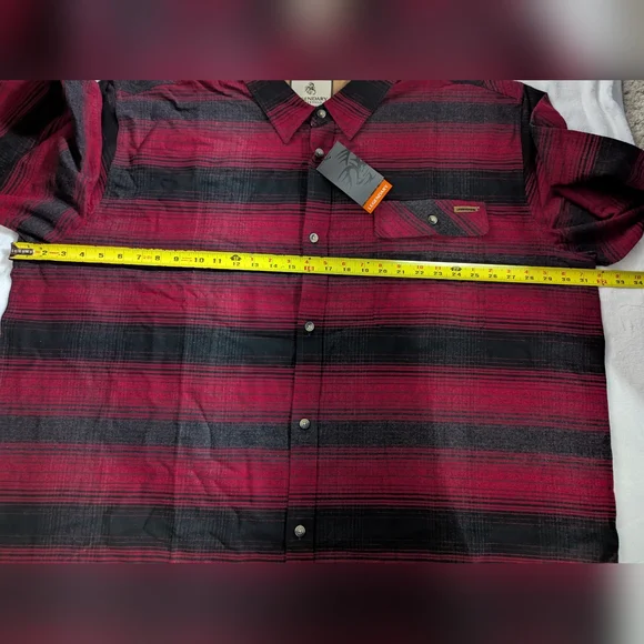 4XLT Men Flannel Shirt,  Long Sleeve Button Down 100% Cotton - Picture 7 of 10